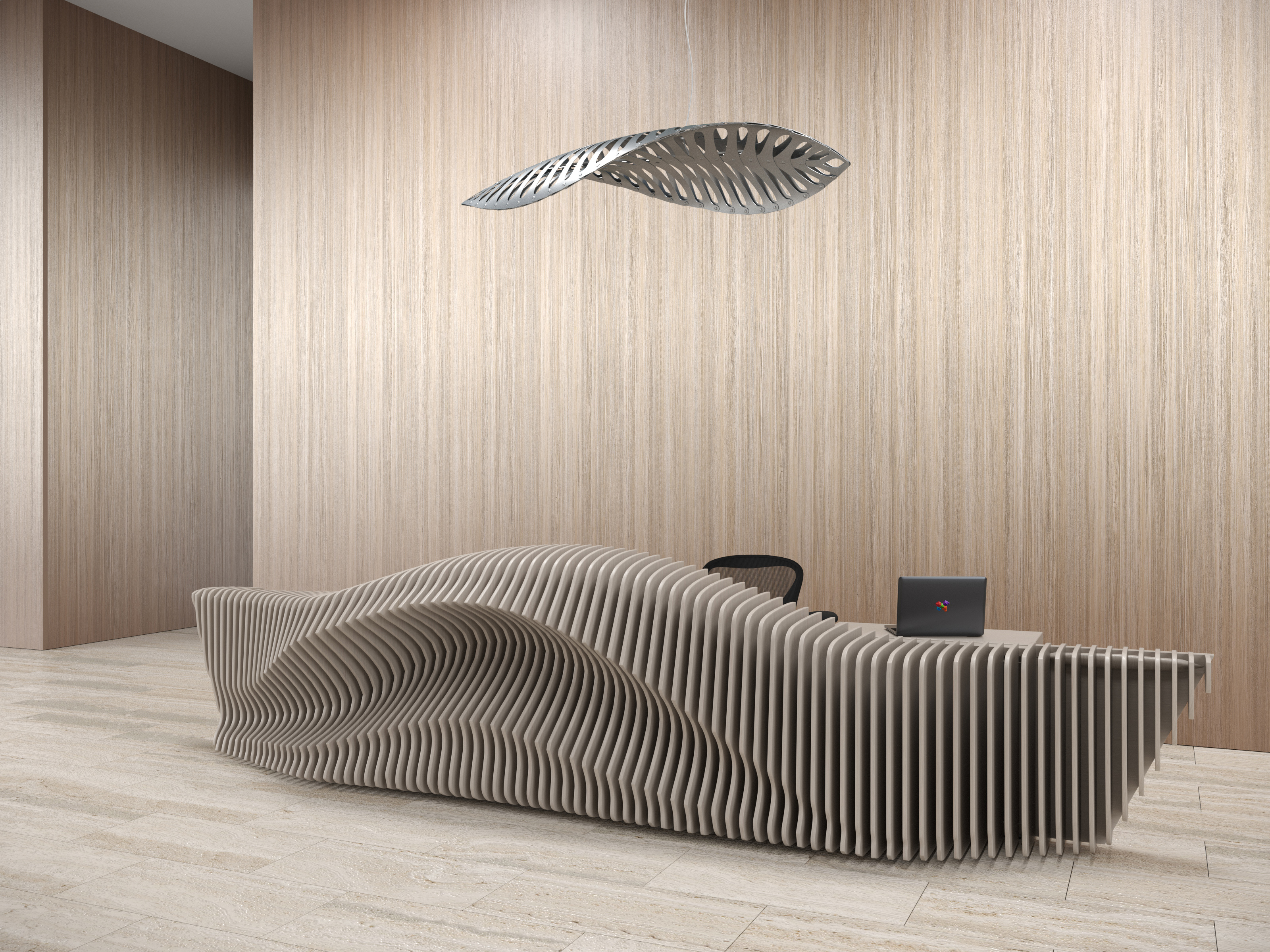 PMRWV ZENO WOOD OMBRE WAVE WARM TAUPE